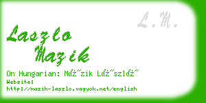 laszlo mazik business card